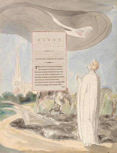 Le poesie di Thomas Gray, Design 107, Elegia scritta in un cimitero di campagna da William Blake